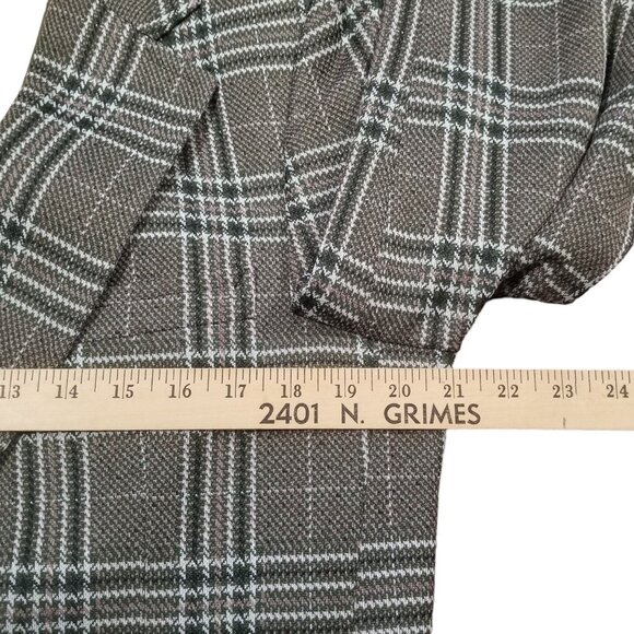 True Vintage 42R Green Plaid Kingsridge Blazer Jacket Sport Coat Union Made - Picture 5 of 12